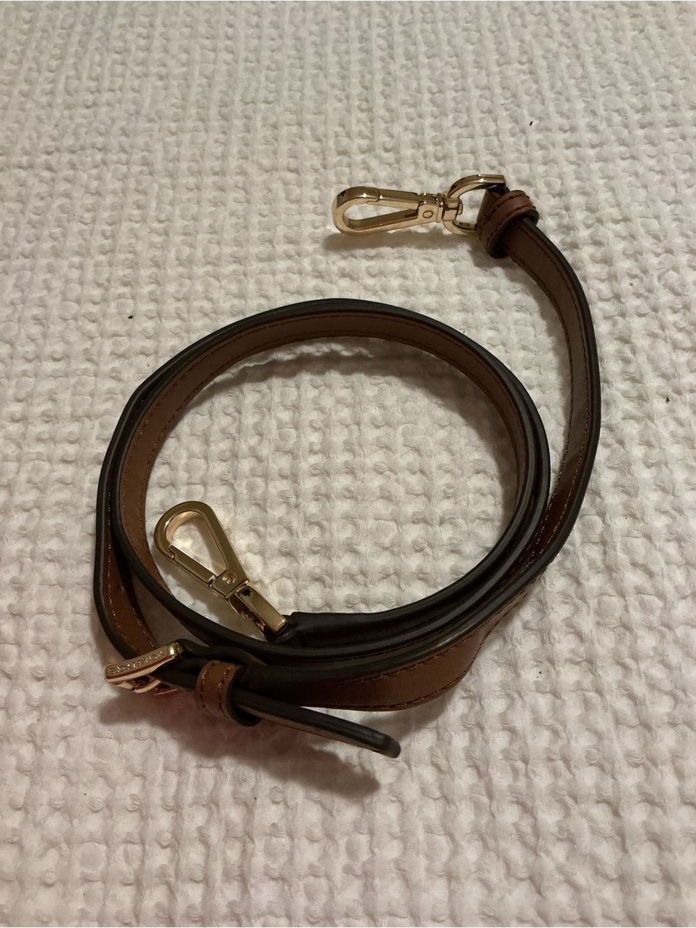 Michael Kors Brown  Leather Crossbody Strap with Gold Hardware